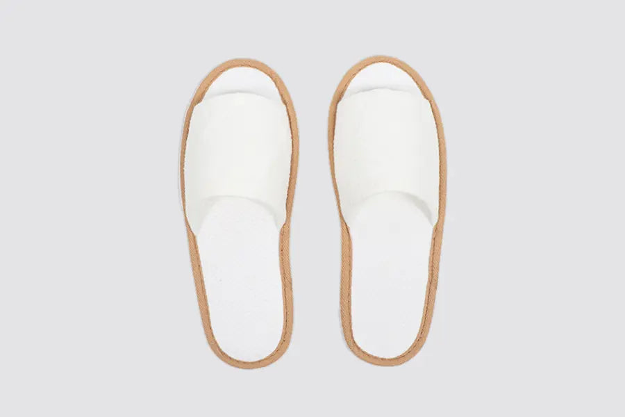 Babaco, open-toe, white, size 28,5cm | Hotel slippers