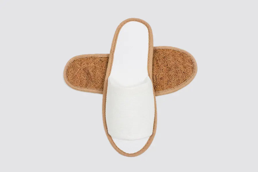 Babaco, open-toe, white, size 28,5cm | Hotel slippers - image 2