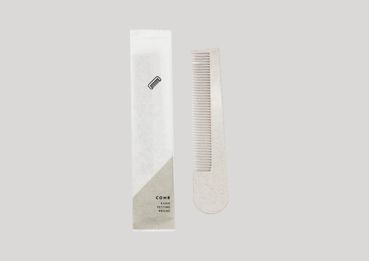 GreenElegant - Comb made with 35% straw, length 15,5cm, in paper sachet