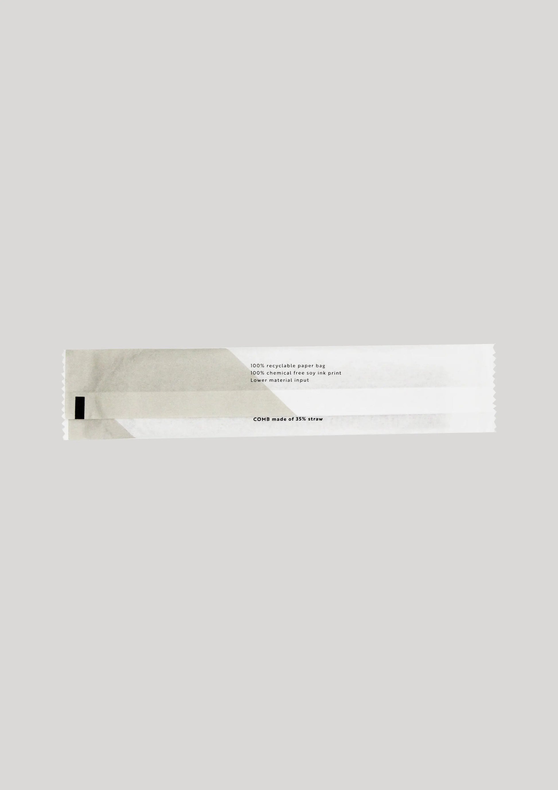 GreenElegant - Comb made with 35% straw, length 15,5cm, in paper sachet - image 3