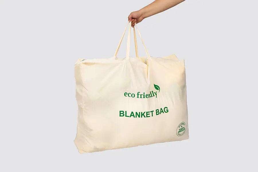 Blanket bag, cotton, 65x85x25cm, natural color - image 2