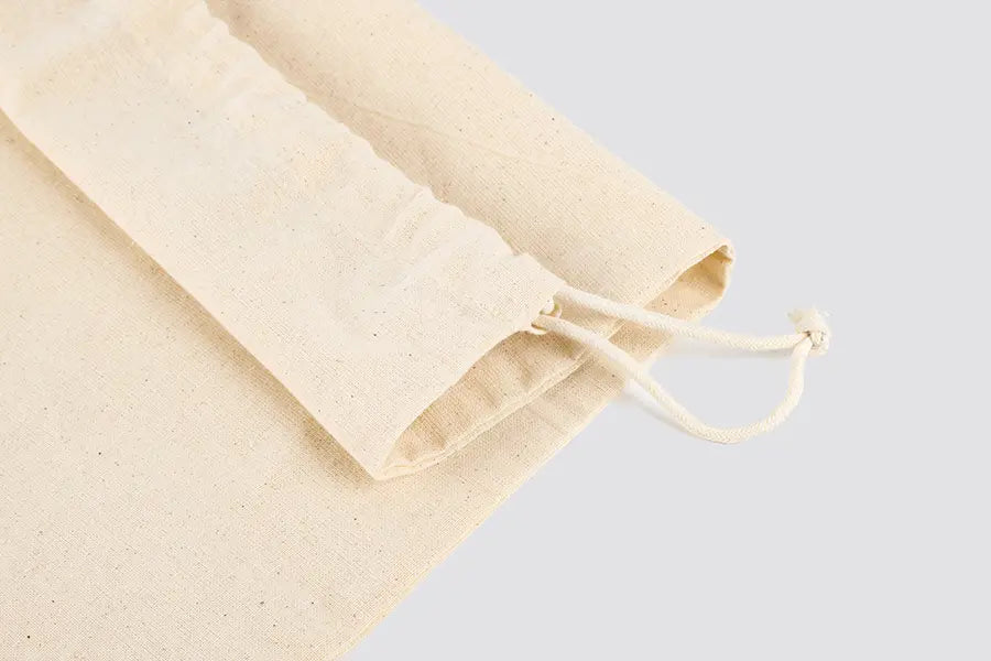 Cotton hairdryer bag, 37x38cm, with cord, natural - image 3