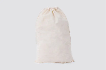 Cotton laundry bag 38x55cm with cord, natural - image 2